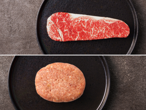 【ギフト】豪華サーロインステーキ&生ハンバーグ 各２個セット ＜グラスフェッド黒毛和牛＞　熨斗対応可【冬ギフト】