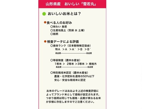 オススメ∽ おいしい雪若丸5kg 特別栽培米 無洗米 令和6年山形産