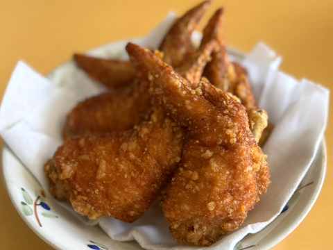 冷凍　手羽先唐揚げニンニク風味【30本】＊簡単調理/お弁当/おつまみ/冷凍可/無添加
