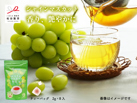 【人気急上昇】シャインマスカット和紅茶／2g×8（2袋）実質送料無料 松田製茶 猿島茶 フルーツティー フレーバーティー 日本茶インストラクターのいるお店 TBG-045