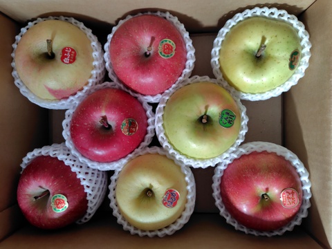 冬ギフト【同梱】🍎りんごジュース３本と🍎ジューシーりんご３キロ🍎◆甘さが違う！葉とらず入り品種ミックス🍎品種指定OK【各種のし対応】