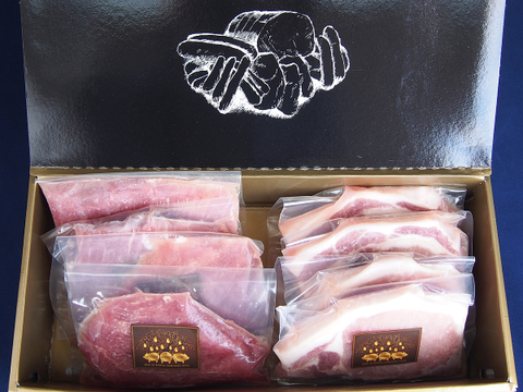 【特別セット】アボカドポーク　ロース肉・モモ肉セット（計1.2kg）＆最高に柔らかい極上とんかつ　専用塩付き（180g×3枚＋専用塩）