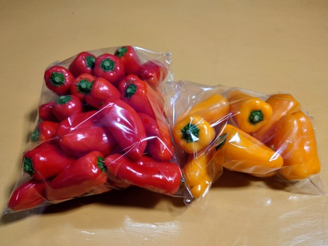 【赤多めセット！】ミニパプリカ赤黄セット1kg（赤700ｇ、黄300g）】≪こだわり栽培でパプリカ系最高クラスの高糖度！パプリカ好きの方はぜひ‼≫