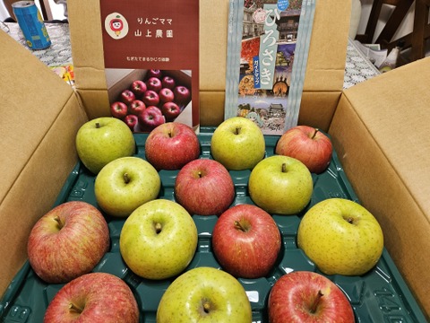 王林サンふじ食べ比べセット5キロ【りんご食べ比べ】