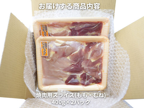 【冬ギフト】希少な地鶏をお家で堪能 青森シャモロック 焼肉セット （400g×2パック） 熨斗対応可 メッセージカード対応可 お歳暮 BBQ 焼肉ギフト