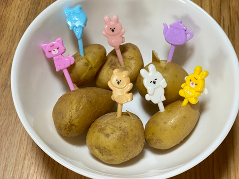 春採りじゃがいもミニ❗️４種類食べ比べ【アンデスレッド、男爵、キタアカリ、メークイン】