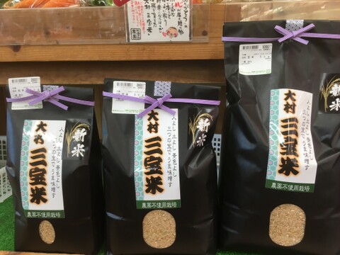 令和4年長崎県大村産米　玄米 3㎏　栽培期間中農薬　除草剤　不使用