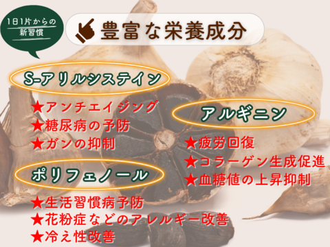 栄養満点！ホールまるごと熟成！熊野薬草園の黒にんにく(約80g×3袋セット)
