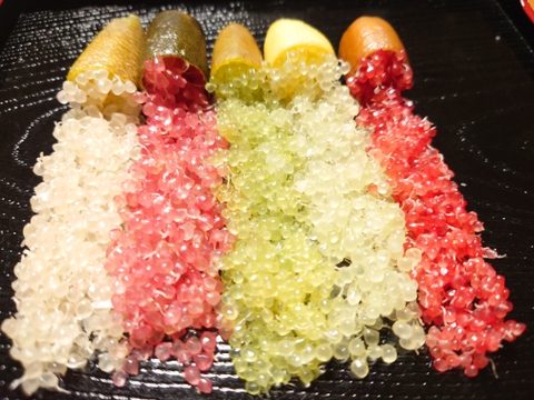 フィンガーライム三色セット！赤橙黄 フィンガーライム3種お試しセット②（3〜4本）50g：長野県産のみかん
