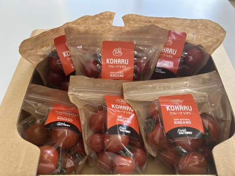 フルーツミニトマト！！長野県産『ＫＯＨＡＲＵ』２キロ箱詰め6パック入り