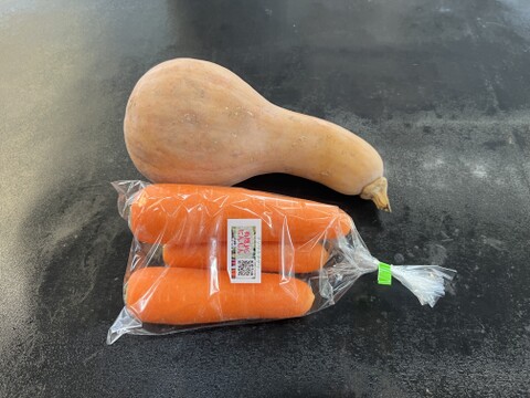 ☆有機JAS認証☆つるくびかぼちゃとにんじんのセット