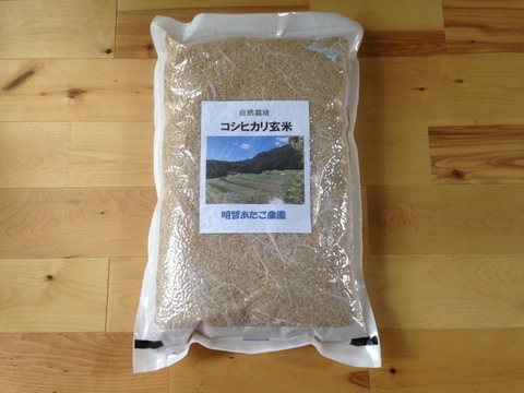 自然栽培（農薬不使用、有機・化学肥料不使用）　コシヒカリ玄米5kg　令和4年　岐阜県産