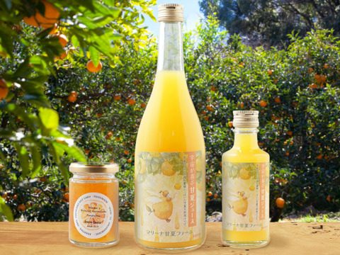 【数量限定】宇宙が喜ぶ甘夏100%ジュースと甘夏マーマレード の セット　農薬 , 除草剤 , 化学肥料 不使用 , 愛情たっぷりで育てた甘夏のおいしさをぎゅっと詰め込んだセット