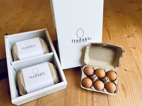 【御歳暮/ギフト】御贈答放牧卵itadaki/空と大地に見守られて、産まれる卵。-itadaki-甘くてコク深い、放牧鶏「暖鷄」の卵です。放牧卵/自然放牧