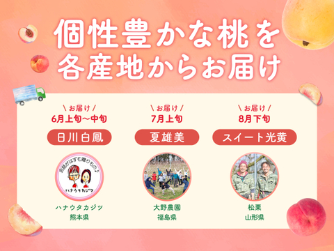 【売り切れ】【限定200セット】3種の桃だより第1弾（食べチョク公式）