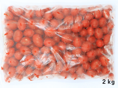 シュガープラムの冷凍 2kg レシピ付き❣️ 糖度10度以上の完熟・極甘・高リコピン(13mg)高糖度ミニトマト(300012)