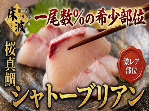 【99％の人が知らない】市場非流通選ばれし者の極上体験🌸天然国産『桜真鯛シャトーブリアン』長州床波ブランド約150g【3月下旬予約】