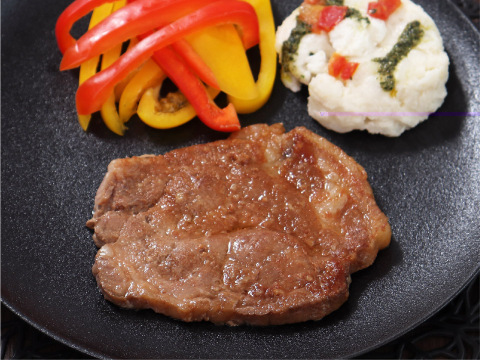 ケチャップ系BBQソース味「元気豚 肩ローストンテキ　ＢBQソース味」130g