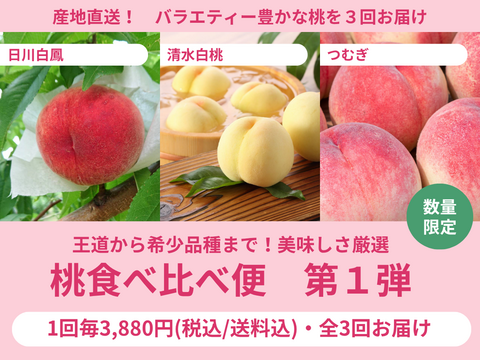 【限定300セット】桃食べ比べ便第１弾※送料込※（食べチョク公式）