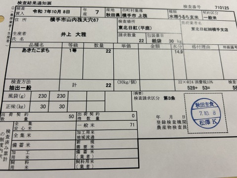 【7年産新米】 残留農薬ゼロの特別栽培米あきたこまち 5kg 特Aランク 一等米