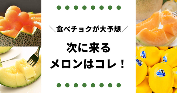 マスクメロンだけじゃない、次にくるメロンはこれだ!次のスター品種を大予想!