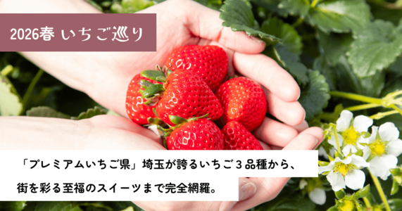 【2026春いちご巡り】「プレミアムいちご県」埼玉が誇るいちご３品種から、街を彩る至福のスイーツまで完全網羅。
