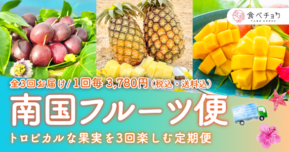 九州・沖縄から直送!旬を味わう3回のお届け「南国フルーツ便」