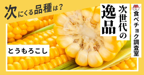 【次世代の逸品#4】味わい色々！今注目すべきとうもろこしを大特集！