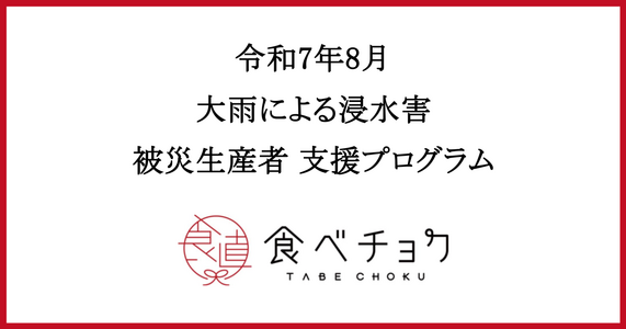 令和7年8月 大雨による浸水害 被災生産者支援プログラム