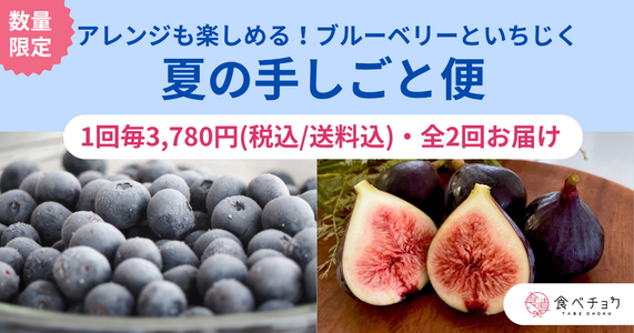 アレンジも楽しめる！「夏の手しごと便」ブルーベリーといちじく