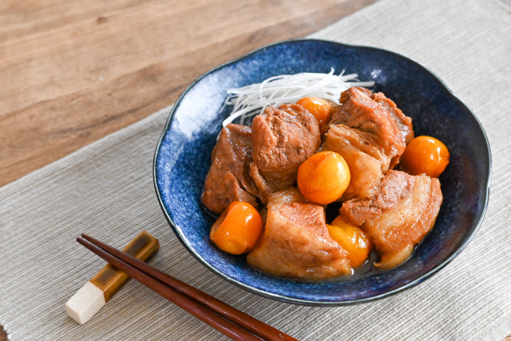 金柑と豚バラ肉の角煮 作り方