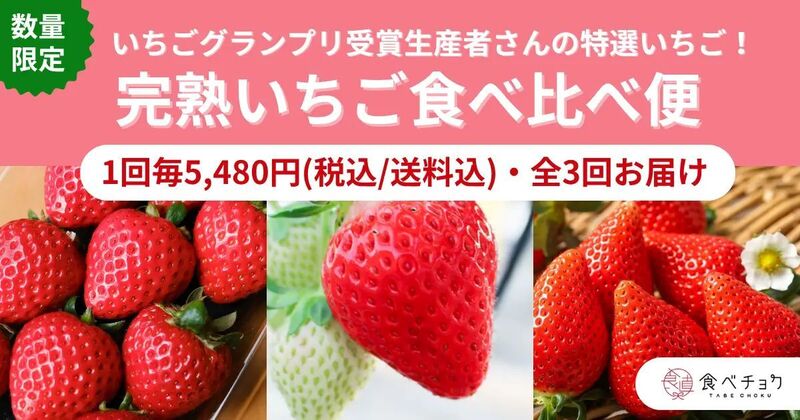 いちごグランプリ受賞いちご食べ比べ便